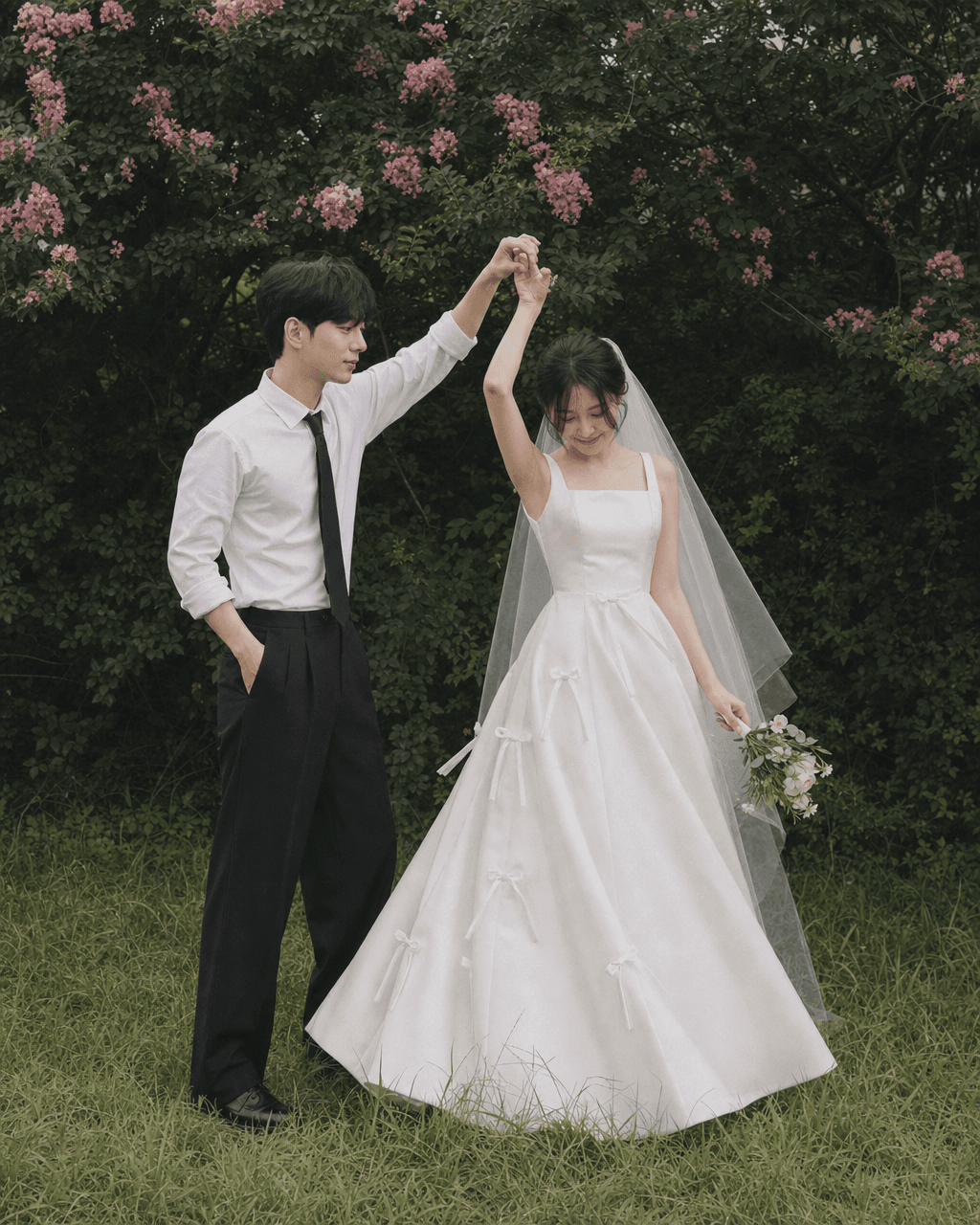 Input photos and example result for 배롱나무 턴 댄스